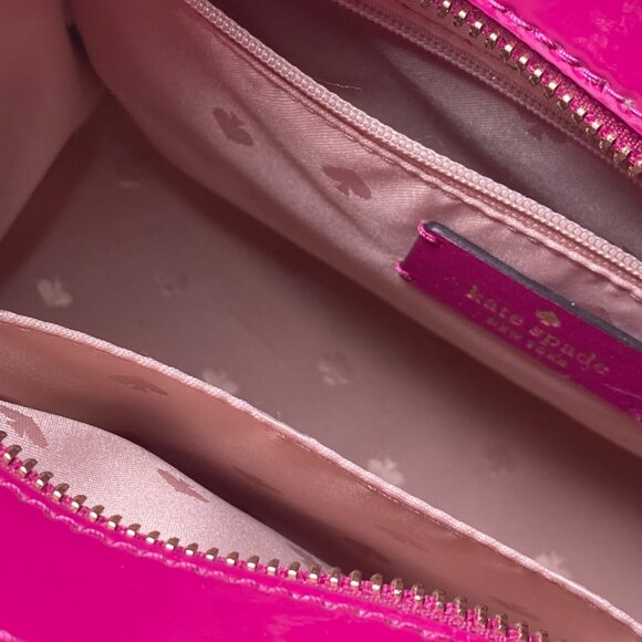 Kate Spade New York Rowe Pink Patent Leather Satchel Handbag Tassel **READ** - Picture 9 of 10